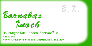 barnabas knoch business card